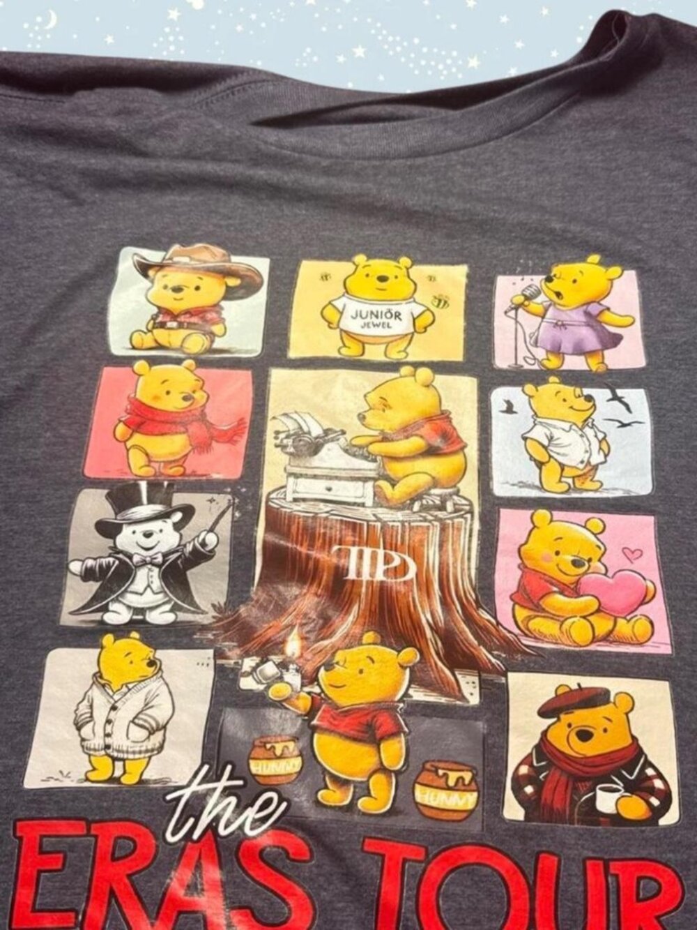 The Eras Tour black Winnie the Pooh t-shirt